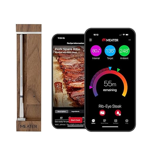 MEATER Pro: Smart Bluetooth Wireless Meat Thermometer Digital | 1000°F Heat Resistance | Long Range | Certified Accuracy | BBQ, Oven, Grill, Smoker, Air Fryer, Deep Fryer