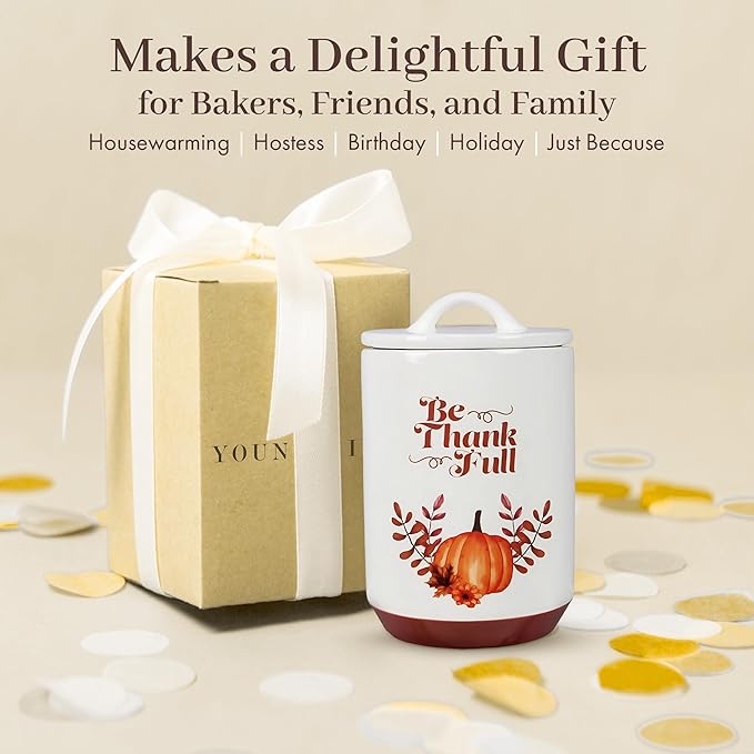 Young's Inc Ceramic Frosty Winter Goodie Jar
