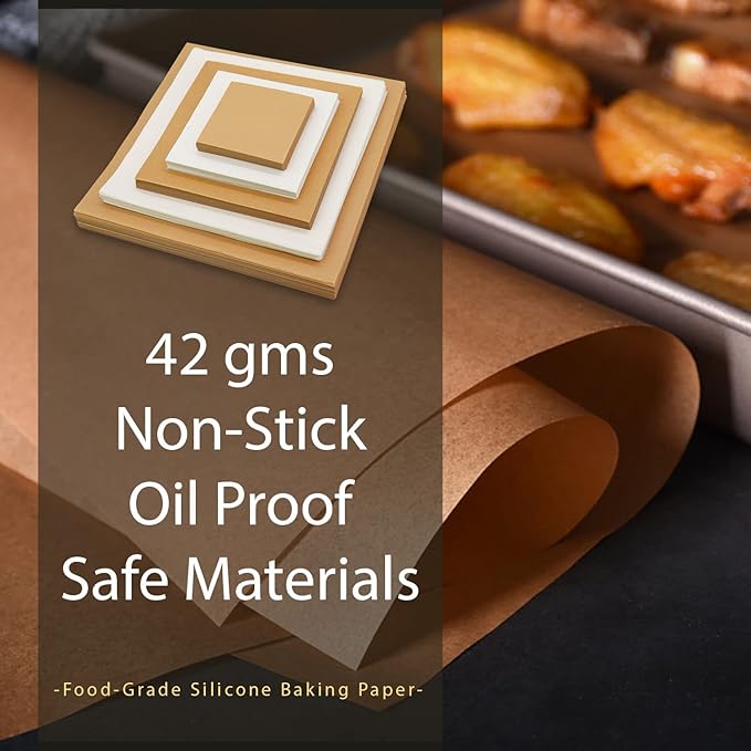 120 Pcs Parchment Paper Sheets, 12"x12" Pre-cut Unbleached Parchment Baking Paper for Air Fryer, Oven, Bakeware, Steaming, Cooking Bread, CupCake, Cookies