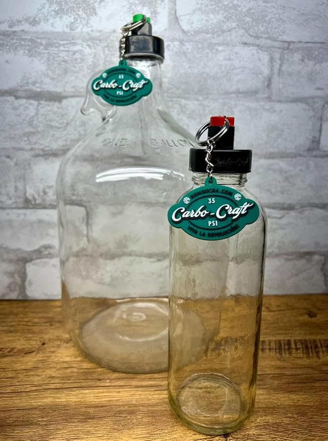 Kombucha.com Carbo-Caps: The Swingtop Slayer and Ultimate Carbonation System for Craft Beer & Kombucha Home Brewing. Viva La Revolución! (65 psi (High Carbonation), 6 Carbo-Caps + PRVs)