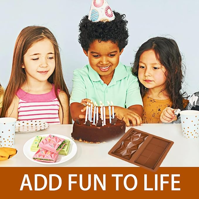 Dubai Chocolate Molds Silicone, 1 Inch Deep Chocolate Bar Mold for Candy Bar，Desserts，Homemade Snack Baking Mold - Set of 1