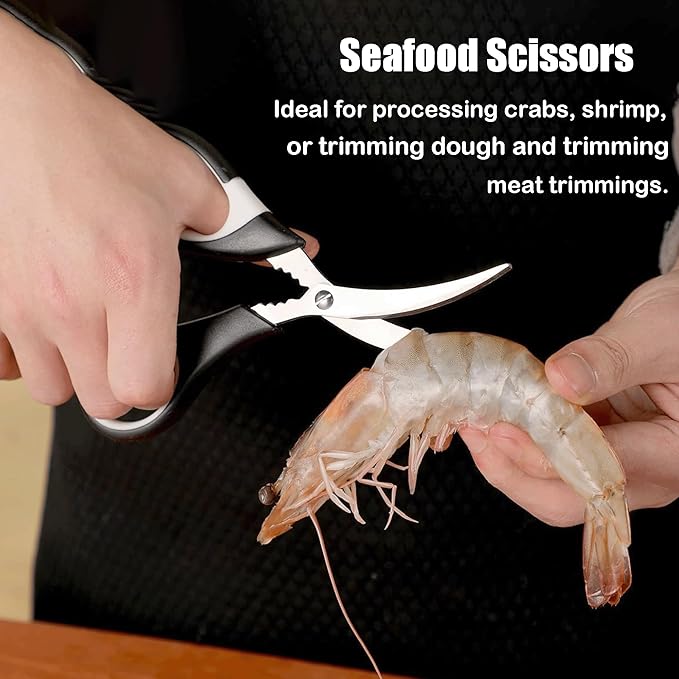 Kitchen Scissors All Purpose 3 Pack - Heavy Duty Stainless Steel Cooking Shears for Cutting Meat, Food, Fish, Poultry Multipurpose Sharp Sissors for Dishwasher Safe