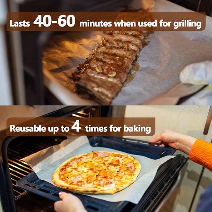 120PCS Thickened Precut Parchment Paper Sheets, 12×16 In Heavy Duty Non-Toxic & Unbleached Parchment Baking Paper, Parchment Paper for Baking, Grilling, Comes in Convenient Packaging