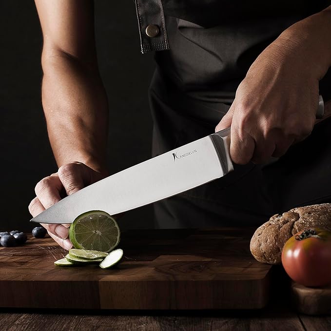 15 PCS Kitchen Knife Set with Non-Slip Handle, Ultra Sharp High Carbon Stainless Steel