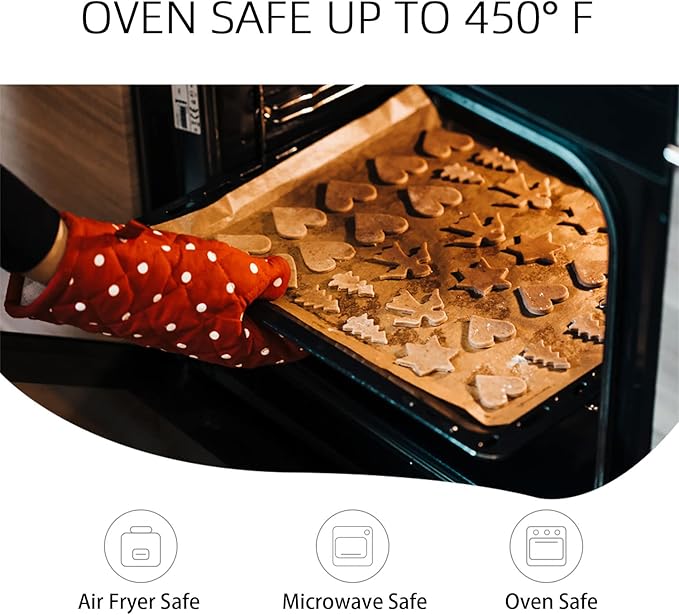 120 Pcs Parchment Paper Sheets, 10"x10" Pre-cut Unbleached Parchment Baking Paper for Air Fryer, Oven, Bakeware, Steaming, Cooking Bread, CupCake, Cookies