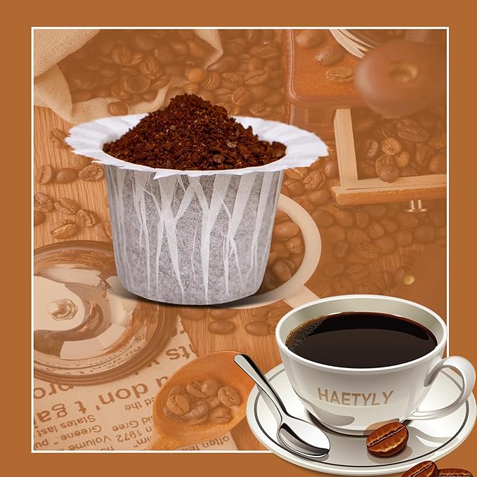 600 Count Disposable Paper Coffee Filters,Compatible with Keurig 1.0 and 2.0 Single Serve Brewers