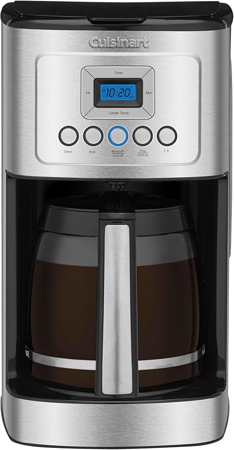 Cuisinart 14-Cup Coffee Maker, Programmable PerfecTemp Glass Carafe Coffee Machine with 1-4 Cup Setting, Brew Strength Control and Brew Pause, Stainless Steel, DCC-3200NAS