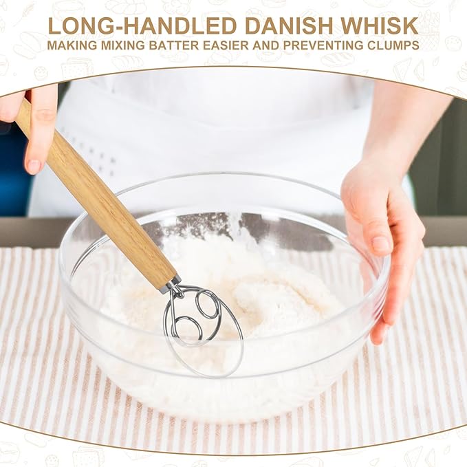 TNELTUEB Bread Proofing Basket Set, Incl 10'' Round & 9.6'' Oval Rattan Banneton, Dough Whisk, Scraper, Lame, Linen - Natural