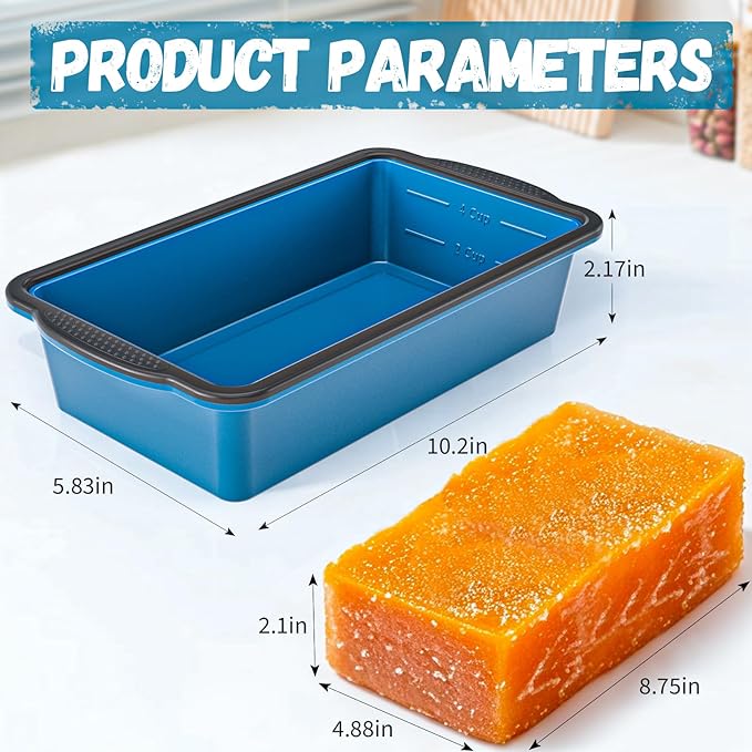 Silicone Freezer Tray With Lid, 2 Large 4 Cup Large Soup Freezer Molds Container for Meal Prepping, Ice Cube Tray, Perfect for Storing Leftovers, Sauces, Lasagna, 2-Pack