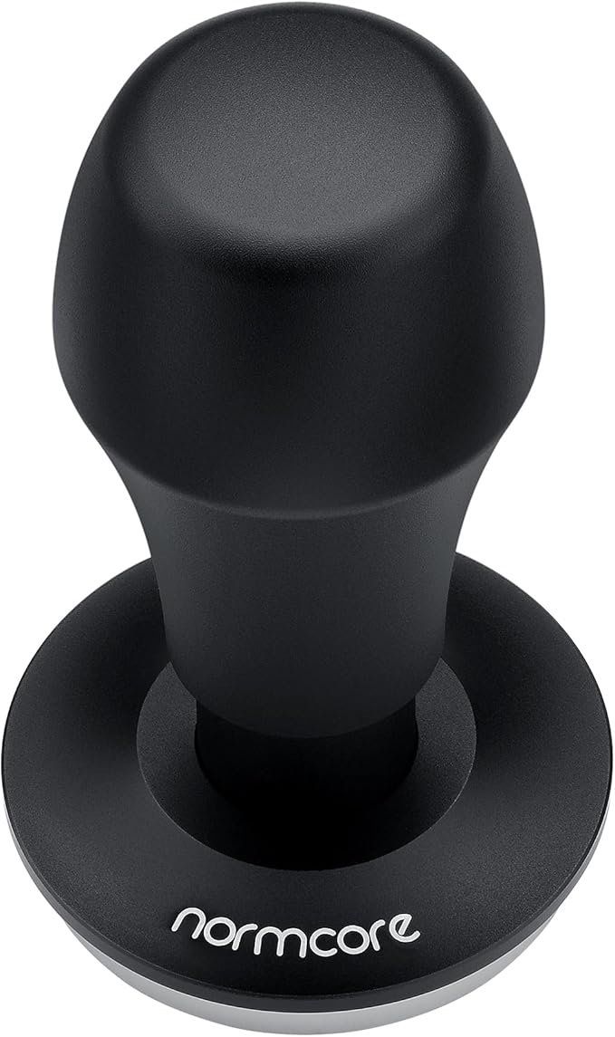 Normcore 49mm Coffee Tamper V4.1 with Click Sound Feedback, Spring Loaded Tamper With Stainless Steel Flat Base, Compatible with 49mm Espresso Machine Portafilter, Black