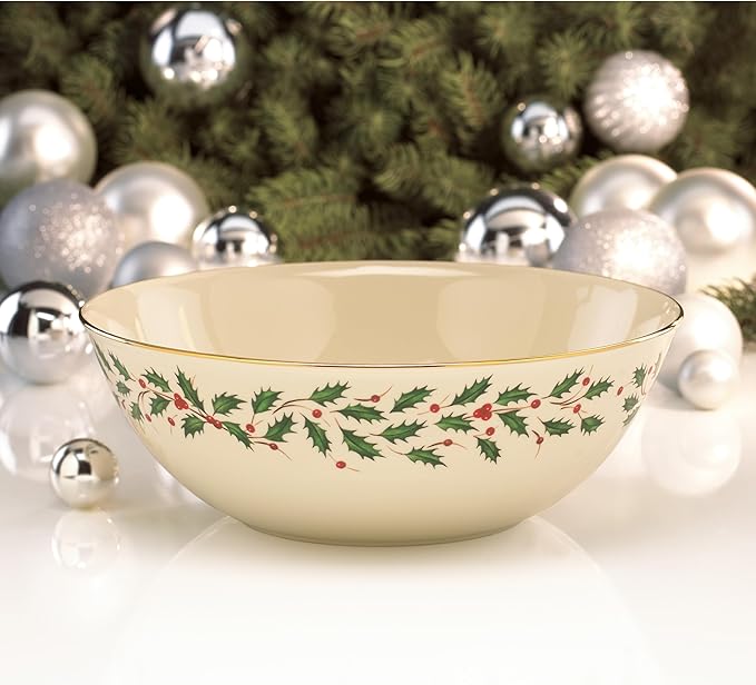 Lenox 830141 Holiday Serving Bowl, Christmas Hosting