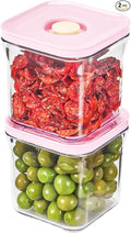 VAKUEN Premium Airtight Food Storage Containers ROSE 0.53qt(0.5L) x2pcs, Patented Double Silicone Lining, 100% Leak Proof, BPA-FREE