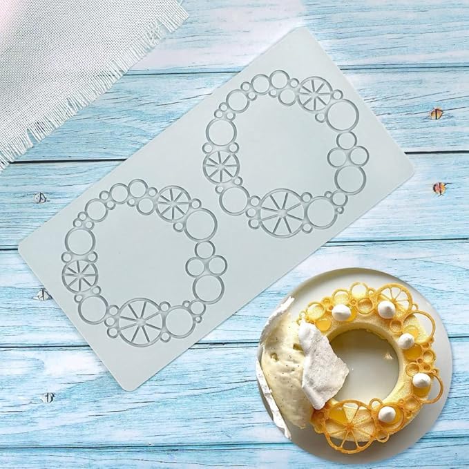 Silicone Molds 3D Hollow Leaf Chocolate Molds Honeycomb Bee Candy Mold Flower Pattern Fondant Mold Cake Topper Sugar Craft Decoration (K_Lemon_10.4 * 5.28 * 0.12inch)