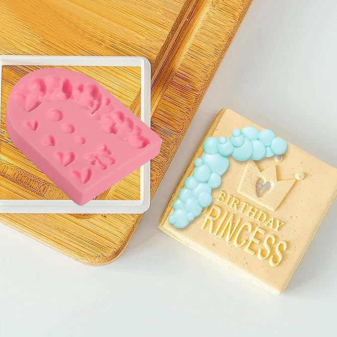 2 Pcs Hemisphere Pearl Bubble Fondant Molds, Bow 3D Chocolate Ball Silicone Mold, Home Baking Lace Cake Border Candy Mold for Sugar Craft, Gum, Clay, Resin