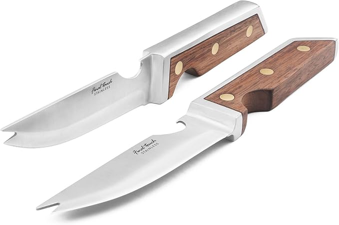 Final Touch Bar Knife & Zester Set - Multi-Function Design for Effortless Cocktail Prep - Adjacent Edge Handle, Stainless Steel Blade, Bottle Opener, and Zester Included (FTA2110)