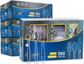 Party Bargains Disposable Cutlery set, SAPPHIRE Design, Clear Color, 1,440 Pieces: 720 Forks,480 Spoons, 240 Knives