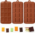 3 Pieces Silicone Break Apart Chocolate Molds, Square Non-Stick Candy Bar Mold, Reusable Protein and Candy Chocolate Mold