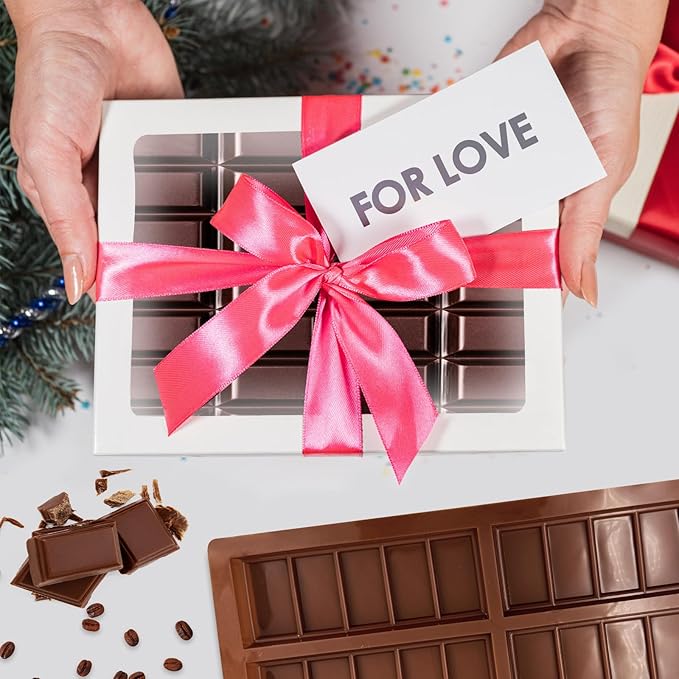 Chocolate Bar Mold Deep, Thick Silicone Dubai Chocolate Bar Molds Knafeh Pistachio Break Apart Candy Stuffed Bar Molds