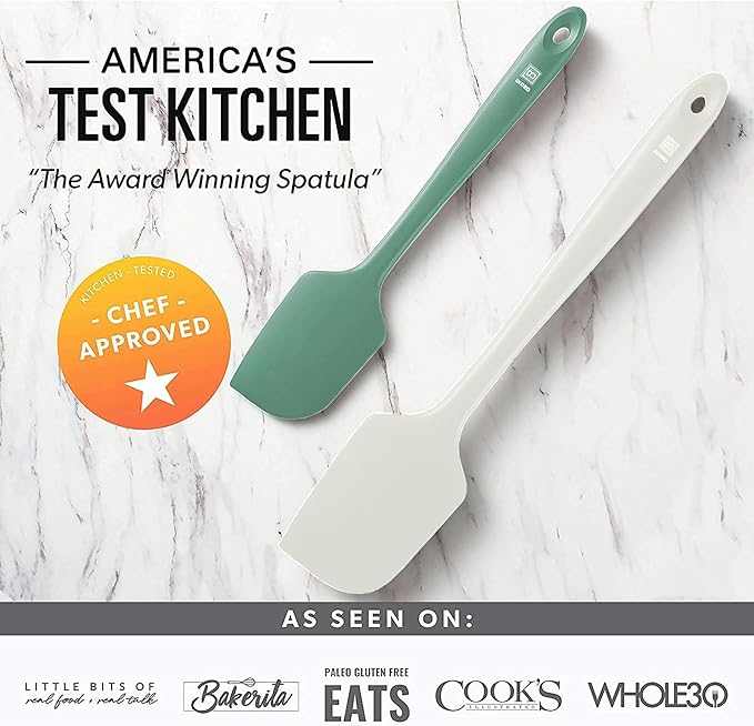 di Oro Living Silicone Spatula Set - Rubber Kitchen Spatulas for Baking, Cooking, & Mixing - 600°F Heat-Resistant & BPA Free Silicone Scraper Spatulas for Nonstick Cookware - Dishwasher Safe (Pastel)