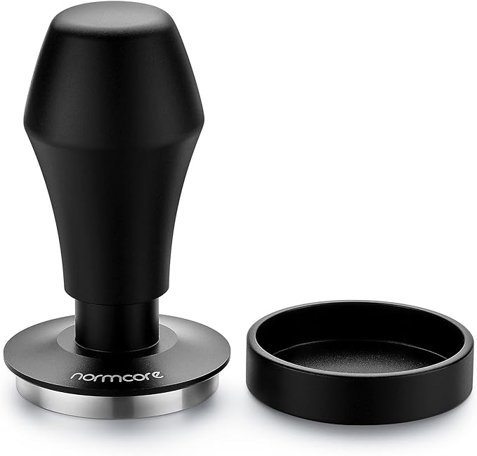 Normcore 53.3mm Spring Loaded Tamper - Espresso Coffee Tamper With Stainless Steel Ripple Base - 15lb / 25lb / 30lbs Replacement Springs - Anodized Aluminum Handle and Stand