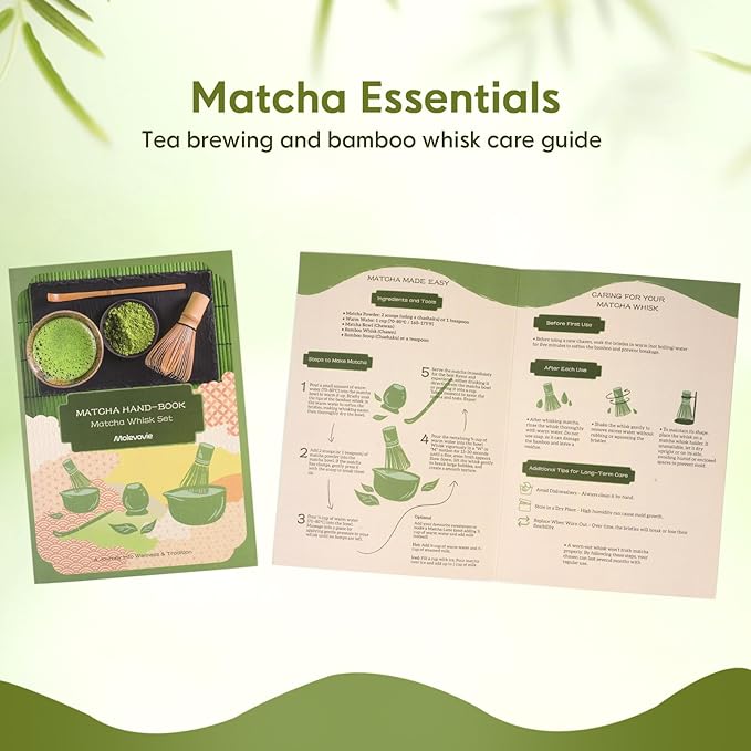 Matcha Whisk Set – Ceramic Matcha Set with Matcha Bowl, Matcha Whisk & Holder, Bamboo Scoop, Tea Towel – 5-Piece Japanese Matcha Kit for Matcha Lovers, Beginners & Gifting (Gray, 17oz)