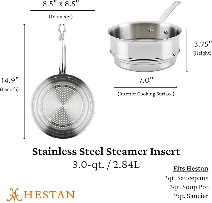 Hestan Provisions – 3-Quart Stainless Steel Steamer Insert