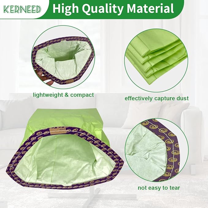 12 Pack 107314 Micro Filter Bags Replacement for ProTeam 6 Quart Backpack Vacuum: Super Coach Pro 6, ProVac FS 6, GoFit 6, GoFit 6 PLUS and GoFree Flex Pro II