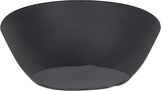 Carlisle FoodService Products Ridge Reusable Plastic Bowl for Home and Restaurant, Melamine, 52 Ounces, Slate, (Pack of 12)