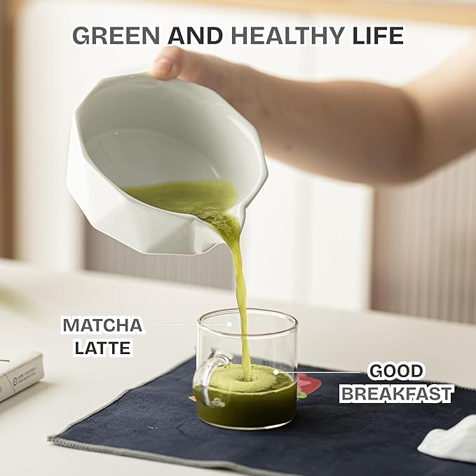 7 PCS Matcha Whisk Kit with Bowl & Scoop, Bamboo Whisk and Sifter, Traditional Japanese Tea Set for Matcha Lovers – Complete Matcha Gift Kit (White)