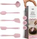 GIR: Get It Right - 5 Piece Essentials All Purpose Set - Ladle, Spatula, Flip, Spoon & Spoonula, Non-stick, Heat Resistant, Dishwasher Safe, Kitchen Utensils, Baking Supplies - Rose
