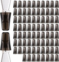 Chengu 80 Pieces Liquor Bottle Covers Pour Spout Covers Bar Toppers for Bottles Universal Pour Dispenser Dust Translucent Silicone Rubber Spout Caps for Bar Home Kitchen Tools Supplies (Black)