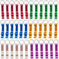 36 Pieces Colored Aluminum Bottle Opener,Soda Beverage Beer Bottle Opener Keychain,Bottle Openers Aluminum Beer Bottle Opener Claw Beverage Keychain Ring for Kitchen/Wedding/Bar/Party