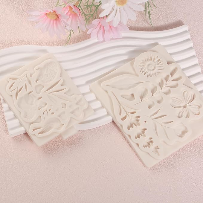 1Pcs Cute Hedgehog Squirrel Silicone Mold, Mushroom Leaf Chocolate Fondant Mold for Cake Decoration, Biscuits, Candy, Sugar Craft, Flower Paste, Clay, Resin Craft, Pendant, Home Decor