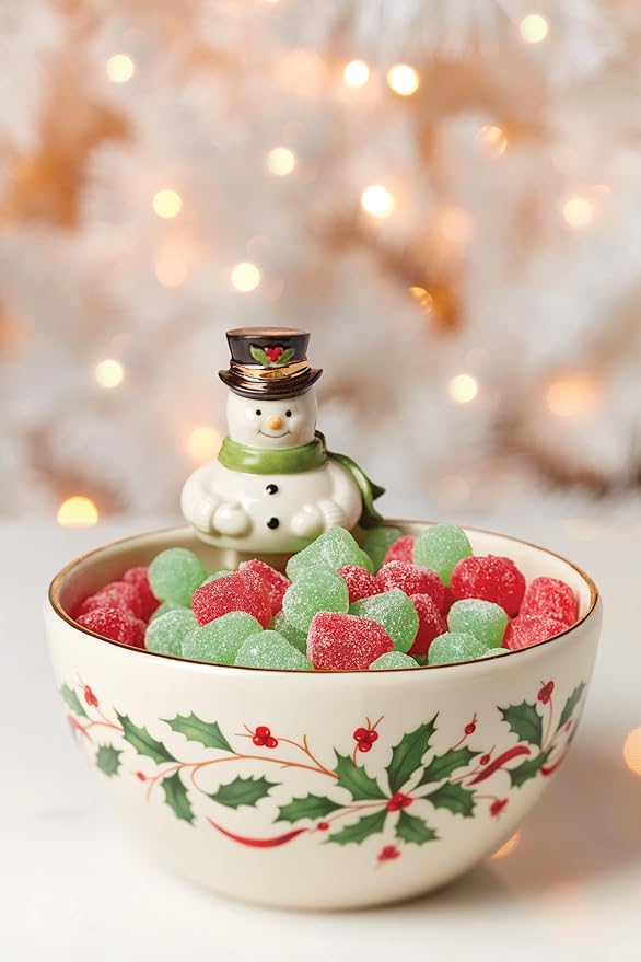 Lenox 893504 Holiday Snowman Bowl, Christmas Hosting