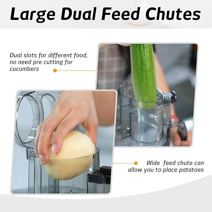 14-Cup Aluminum-Diecast Food-Processor - XL Bowl, Large Chute, 800W Motor & Silver Die-Cast Base, Slicing & Shredding, Chopping & Mixing, For Fries, Cheese, Meat & Veggie Prep, For Home Use