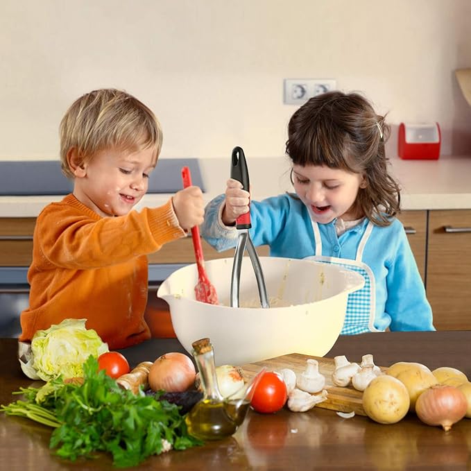 Joyoldelf Heavy Duty Potato Masher, Stainless Steel Integrated Masher Kitchen Tool & Food Masher/Potato Smasher with Non-slip Handle, Perfect for Bean, Vegetable, Fruits, Baby Food, Avocado, Meat