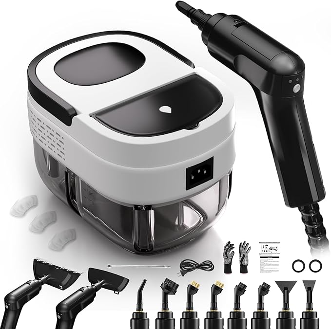 Steam Cleaner for Home, Steam Cleaner 2500w, High Pressure Steamer for Cleaning, 1.6L Water Tank, 3 Level Steam Control, High Heat Handheld Steamer for Kitchen, Bathroom, Upholstery, Car, Furnitur