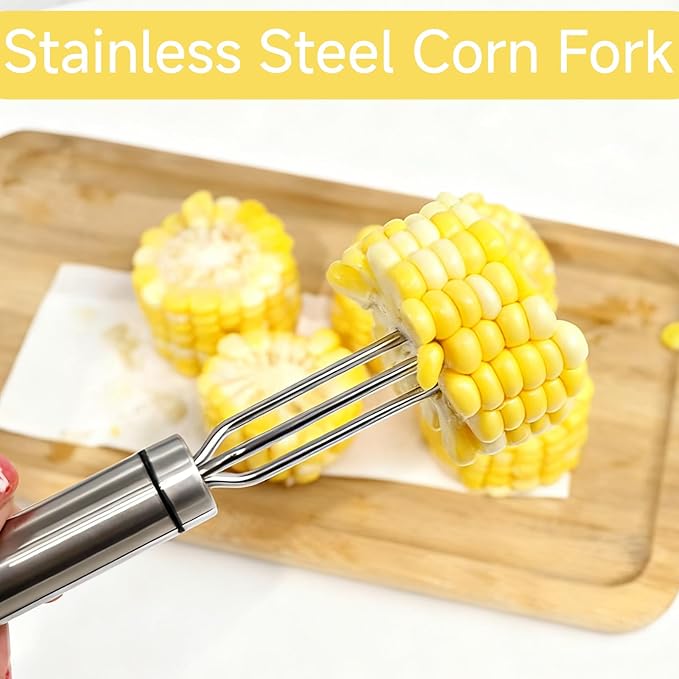 3 Pcs Corn Tool Set – Upgraded Corn Peeler for Corn on the Cob,Corn Holder, Corn Cob Stripper Tool,Multi-Use Corn Cob Stripper Tool for Home Kitchen, Outdoor Barbecues & Camping