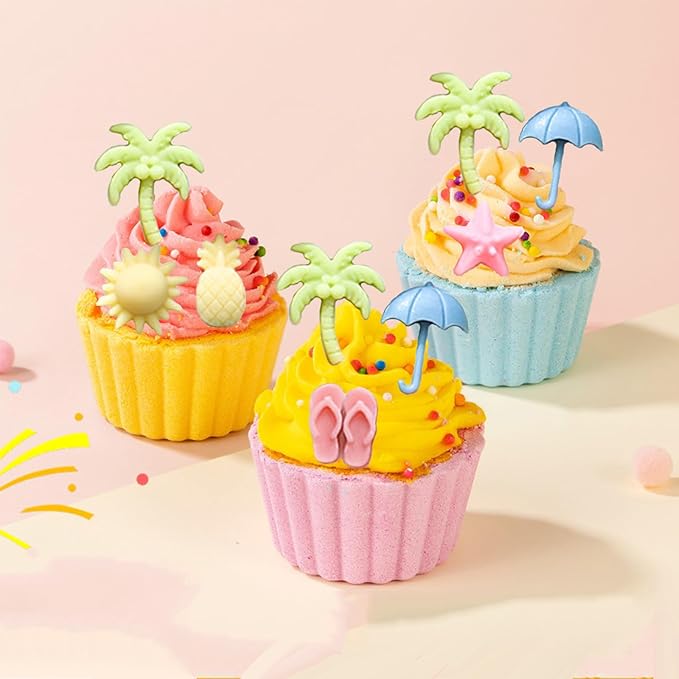 Summer Beach Theme Silicone Molds, Summer Beach Chocolate Silicone Molds 44 Cavity Gummy Mold Candy Mold for DIY Resin Product Cookie Ice Cube Baking Mould 2PCS Pink