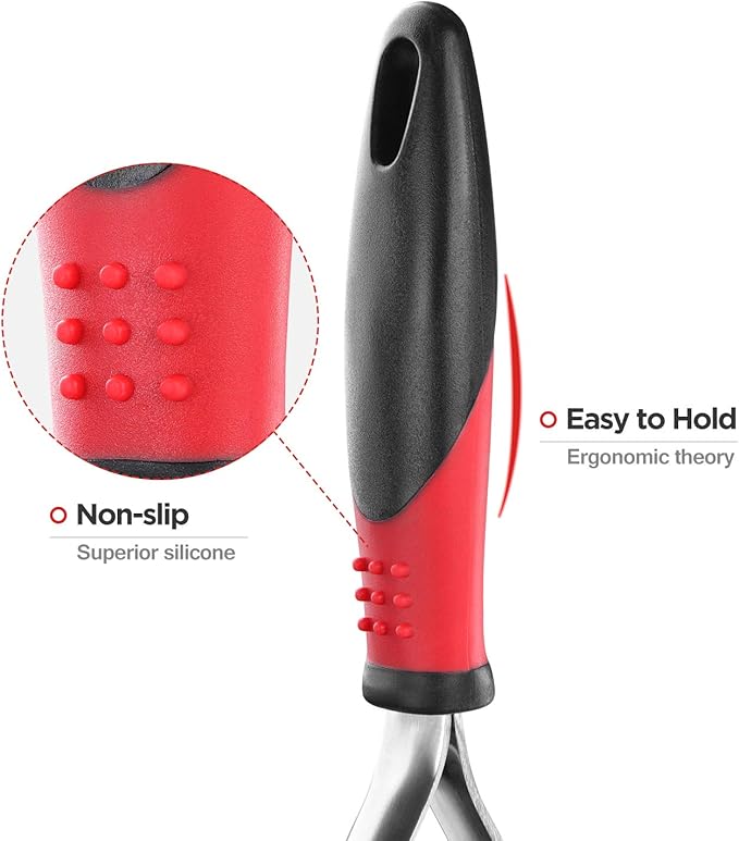 Joyoldelf Heavy Duty Potato Masher, Stainless Steel Integrated Masher Kitchen Tool & Food Masher/Potato Smasher with Non-slip Handle, Perfect for Bean, Vegetable, Fruits, Baby Food, Avocado, Meat