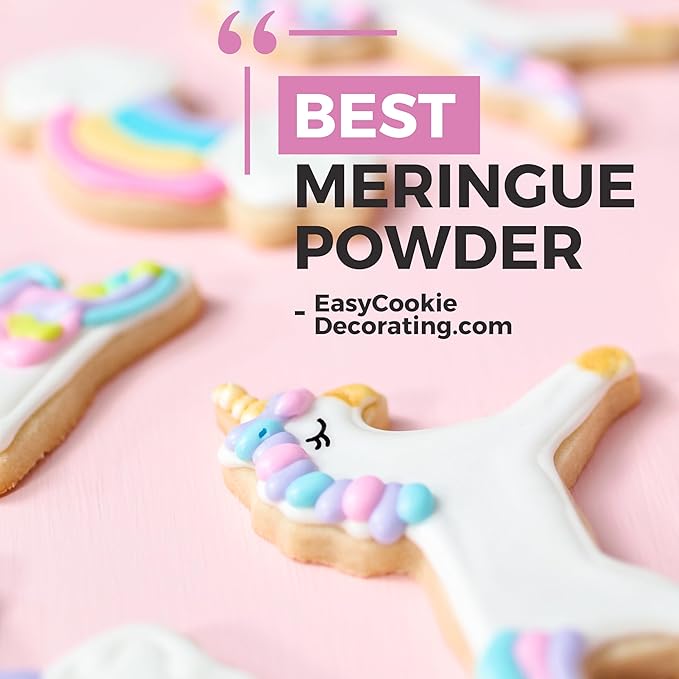 Meringue Powder (14oz) For Royal Icing, Premium Quality, High Egg White Formula, Create Incredible Royal Icing or Frosting for Sugar Cookies, Naturally Flavored, Verified Gluten Free, Non-GMO Sourced
