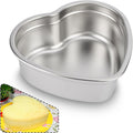 Heart Shaped Cake Pans, Nonstick Heart Cake Pan 6 Inch for Layer cakes, Stainless Steel Baking Pan Cake Tins for Birthday/Valentine's Day/Thanksgiving/Wedding/Anniversary/Christmas, Dishwasher Safe