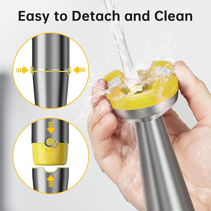 Immersion Blender Handheld Corded Hand Blenders Set 1100W, Trigger Variable Speed 5 in 1 Stick Emulsifier with Chopper, Whisk and Frother for Soup, Baby Food and Smoothies, Yellow