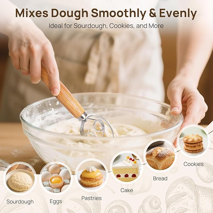 Sourdough Starter Kit Mixed Sizes, Consciot Cotton Rope Bread Proofing Basket Set, Sourdough Bread Baking Supplies, Round & Oval Bread Baskets With Liners & Covers, Gift for Bakers Women Kids Family
