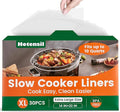 Slow Cooker Liners, Hotensil 14"x 22" 30 Count Cooking Bags Large Size Disposable Pot Liners, Fit 6QT to 10QT for Slow Cooker Cooking Trays, Multi-Purpose Durable Liners Plastic Bags, BPA Free
