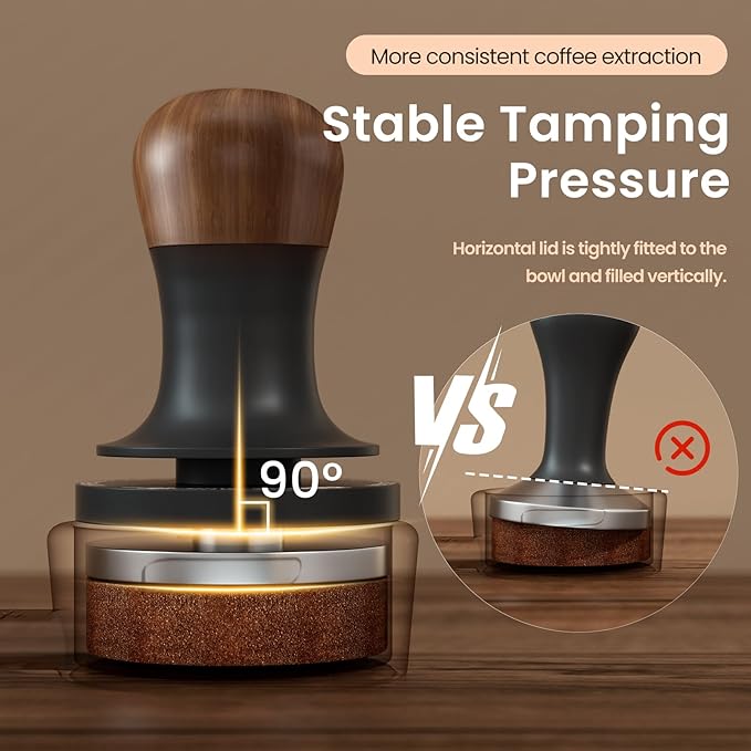 MHW-3BOMBER 58mm Espresso Tamper - 3 Spring Loaded Coffee Tamper with 15lb / 30lbs Replacement Springs - Barista Calibrated Tamper with Sound Feedback - Compatible with 58mm Portafilter T6172T-OS