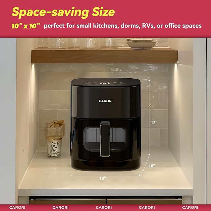 Air Fryer 14-in-1 with Viewing Window, 6Qt Large Capacity, 392℉ Max Crisp, Airfryer No Filping Dual Heating, Bake, Roast, Dehydrate, Reheat, 1700W Fast Even Easy Meals, Nonstick Dishwasher Safe Basket