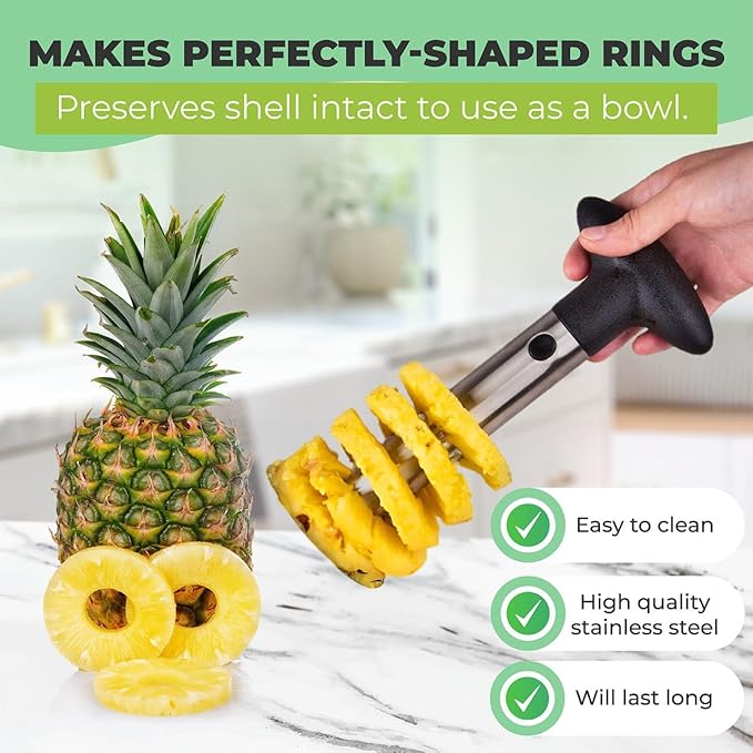 Avocado Tool 3 in 1 Includes Avocado Cutter, Pitter, Peeler – Pineapple Corer and Slicer Peeler – Crinkle Knife, Wavy Potato Cutter, French Fry & Fruit Slicer – Kitchen Gadgets Set