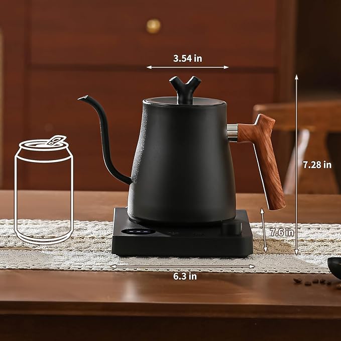 Water Kettle Electric,Gooseneck Electric Kettle with 50pcs Coffee Filter,±1℉ Temperature Control, Fast Heating, Stainless Steel Interior, Ideal for Precise Pour-Over Coffee and Tea
