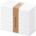 Urban Villa White Cloth Napkins Set of 10 100% Cotton Dinner Napkins Cloths Washable 20”x20” Absorbent Soft Durable Reusable-Ideal for Everyday Use Parties Wedding Thanks Giving Christmas Halloween